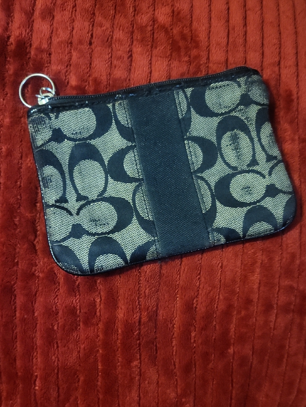 Coach (Project) As Is Black and Tan Signature Canvas Wristlet
